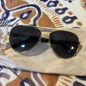 Tory Burch Polarized Aviators - like new!